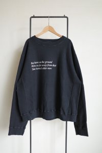 Fujimoto       overdyed sweatshirt "BROKEN THINGS"・BLACK