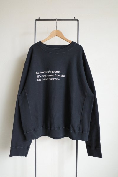 画像2: Fujimoto       overdyed sweatshirt "BROKEN THINGS"・BLACK