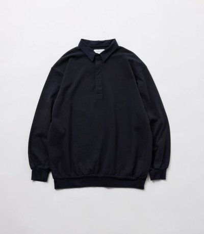 画像1: FOLL       dry cotton rugby shirt・navy