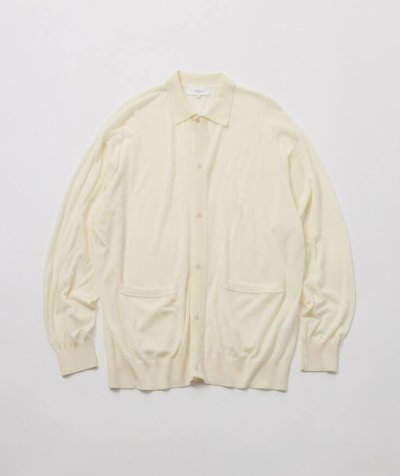 画像2: FOLL       washable wool knit shirt・white