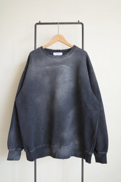 画像1: THE JEAN PIERRE       pigmentgrunge destoy sweatshirt・fade black