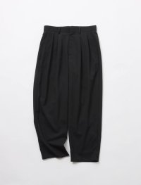 FOLL       summer wool wardrobe slacks・black