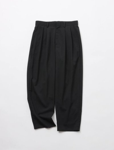 画像1: FOLL       summer wool wardrobe slacks・black