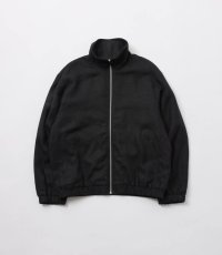 FOLL       wet linen track jacket・black