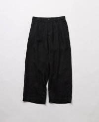 FOLL       wet linen wardrobe trouser・black