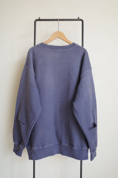 画像2: THE JEAN PIERRE       pigmentgrunge destoy sweatshirt・fade navy