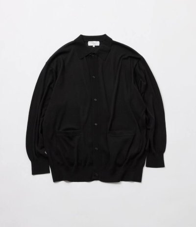 画像1: FOLL       washable wool knit shirt・black