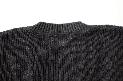 画像5: FOLL       cotton paper chunky v-neck sweater・black