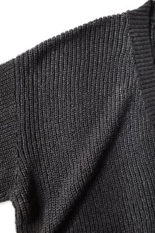 他の写真2: FOLL       cotton paper chunky v-neck sweater・black