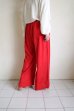 画像13: ANTHEM A        SILKY VISCOSE 2TUCK FLARE EASY PANTS・RED