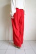 画像9: ANTHEM A        SILKY VISCOSE 2TUCK FLARE EASY PANTS・RED