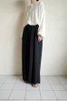 画像10: ANTHEM A        SILKY VISCOSE 2TUCK FLARE EASY PANTS・BLACK