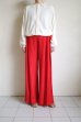 画像10: ANTHEM A        SILKY VISCOSE 2TUCK FLARE EASY PANTS・RED