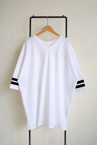 画像1: THE SUNNY       FOOTBALL T-SHIRT・white/black