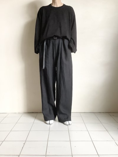 画像5: FOLL       wet linen wardrobe trouser・black
