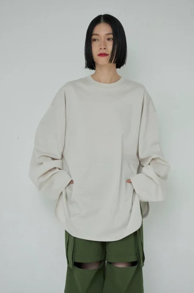 画像1: Mediam       Big Sleeve Long Tee・Smoke