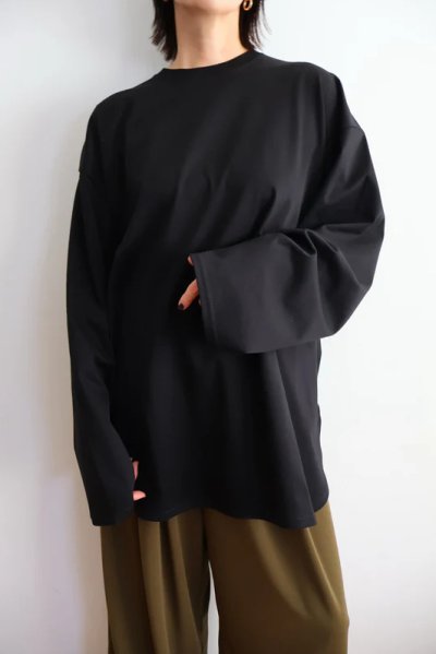 画像1: Mediam       Big Sleeve Long Tee・Black