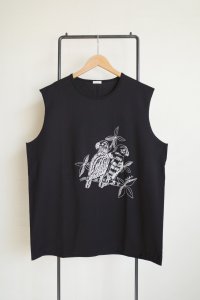 phebus       TWO BIRDS SLEEVELESS T-SHIRT・BLACK