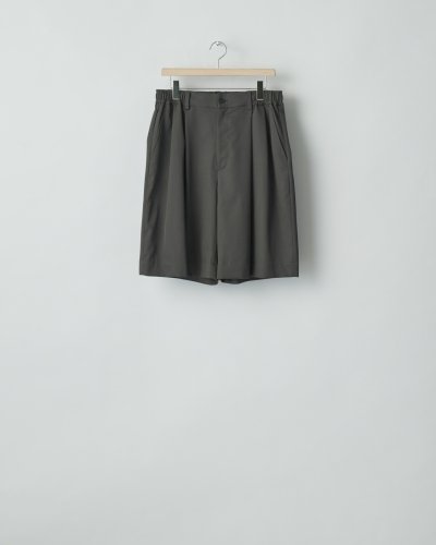 画像1: ssstein      WIDE EASY SHORT TROUSERS・GREY KHAKI