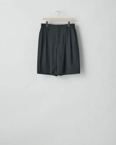 画像1: ssstein         WIDE EASY SHORT TROUSERS・BLACK