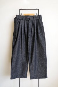 Blanc YM       Silk Denim Wide Pants・black