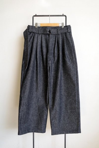 画像1: Blanc YM       Silk Denim Wide Pants・black