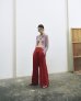 画像2: ANTHEM A        SILKY VISCOSE 2TUCK FLARE EASY PANTS・RED (2)