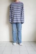 画像9: VOTE MAKE NEW CLOTHES       STRIPE T SHIRT・blue×gray