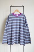 VOTE MAKE NEW CLOTHES       STRIPE T SHIRT・blue×gray