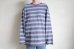 画像6: VOTE MAKE NEW CLOTHES       STRIPE T SHIRT・blue×gray