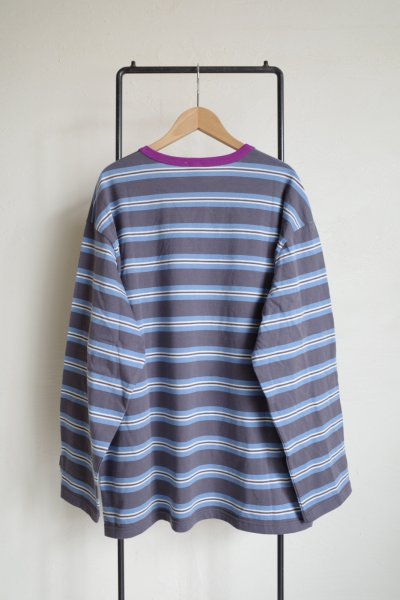 画像2: VOTE MAKE NEW CLOTHES       STRIPE T SHIRT・blue×gray