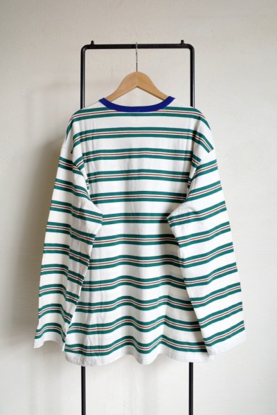 画像2: VOTE MAKE NEW CLOTHES       STRIPE T SHIRT・green×white