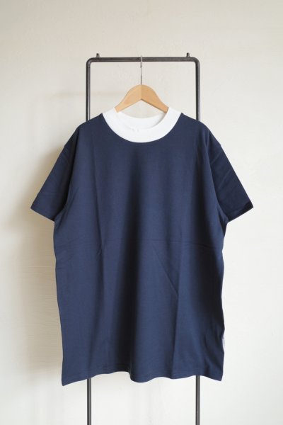 画像1: VOTE MAKE NEW CLOTHES       BI COLOR S/S T SHIRT・navy