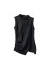画像1: HOUGA       wave sleeveless tops・BLACK (1)