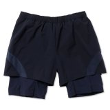 ROTOL       SHEER MESH LAYERED SHORTS・NAVY