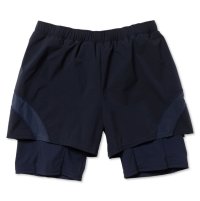ROTOL       SHEER MESH LAYERED SHORTS・NAVY