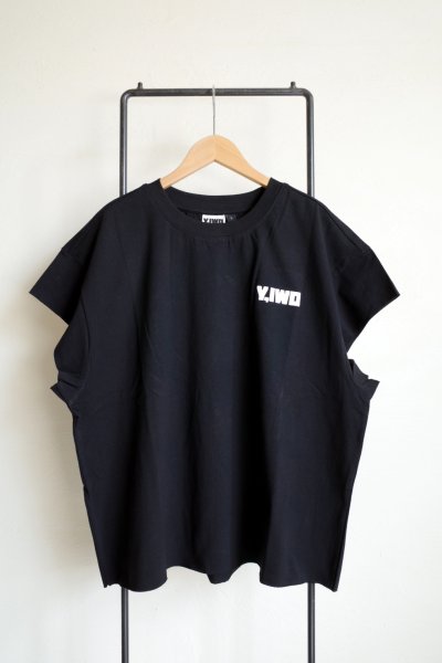 画像1: Y,IWO       "Totally Awesome"cap sleeve・teal×black
