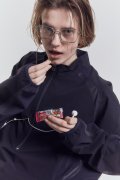 ROTOL       20%OFFSHEER MESH ZIP SHIRTS・NAVY