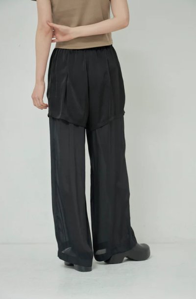 画像1: Mediam       Overlapping Pants・Black