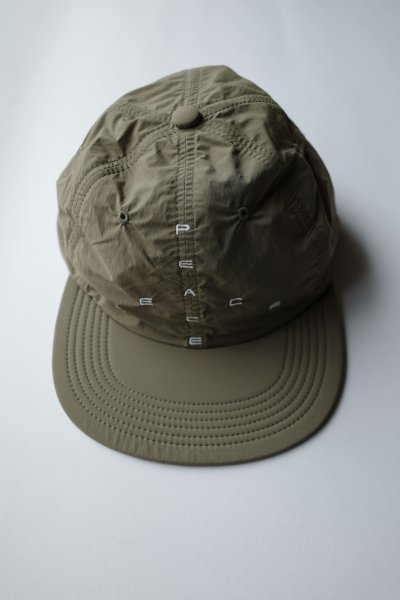 画像5:  GARBAGE      SOFT BRIM 6 PANEL CAP (BIG PEACE)・DK.OLIVE×WHITE EMB