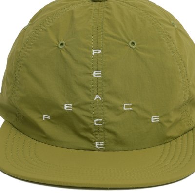 画像3:  GARBAGE      SOFT BRIM 6 PANEL CAP (BIG PEACE)・LT.OLIVE×WHITE EMB
