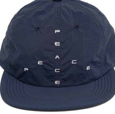 画像2:  GARBAGE      SOFT BRIM 6 PANEL CAP (BIG PEACE)・NAVY×WHITE EMB