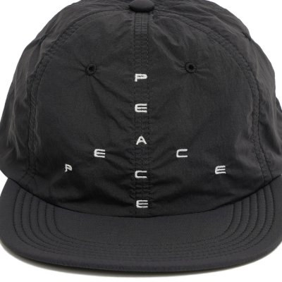 画像2:  GARBAGE      SOFT BRIM 6 PANEL CAP (BIG PEACE)・BLACK×WHITE EMB