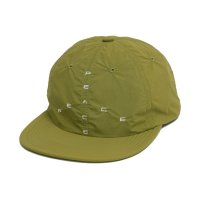  GARBAGE      SOFT BRIM 6 PANEL CAP (BIG PEACE)・LT.OLIVE×WHITE EMB