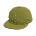 画像1:  GARBAGE      SOFT BRIM 6 PANEL CAP (BIG PEACE)・LT.OLIVE×WHITE EMB (1)
