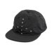 画像1:  GARBAGE      SOFT BRIM 6 PANEL CAP (BIG PEACE)・BLACK×WHITE EMB (1)