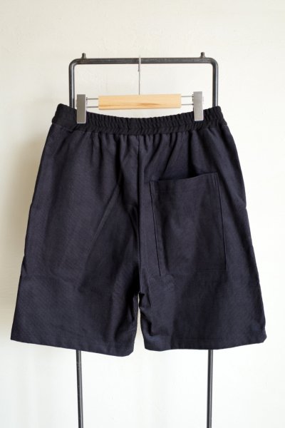 画像2: renewces       "combi shorts of different materials"・black×corduroy