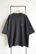 画像1: renewces       "front switching embroidery T-sh"・black×tricolr NOTHING (1)
