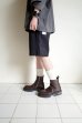 画像7: renewces       "combi shorts of different materials"・black×corduroy