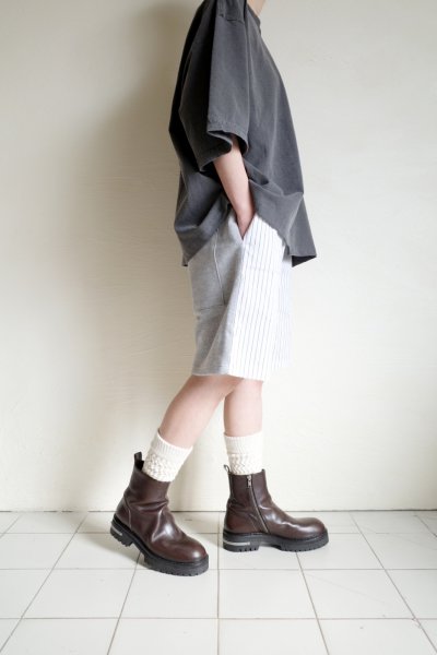 画像11: renewces       "combi shorts of different materials"・wht.blue×grey